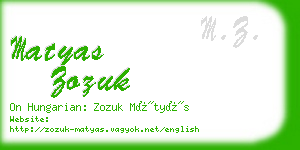 matyas zozuk business card
